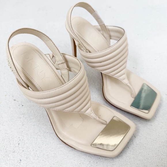 DKNY Cream High Heel Sandals - Picture 1 of 4